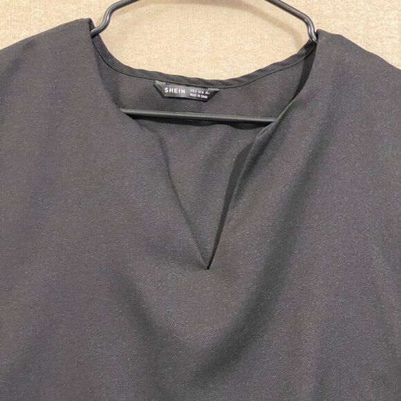Shein Top Women's Small Black Pull Over Short Sleeves - Picture 2 of 11